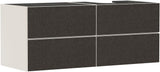 HANSGROHE Xevolos E Waschtischunterschrank 1370 mm mattweiß Eiche dunkel grifflos