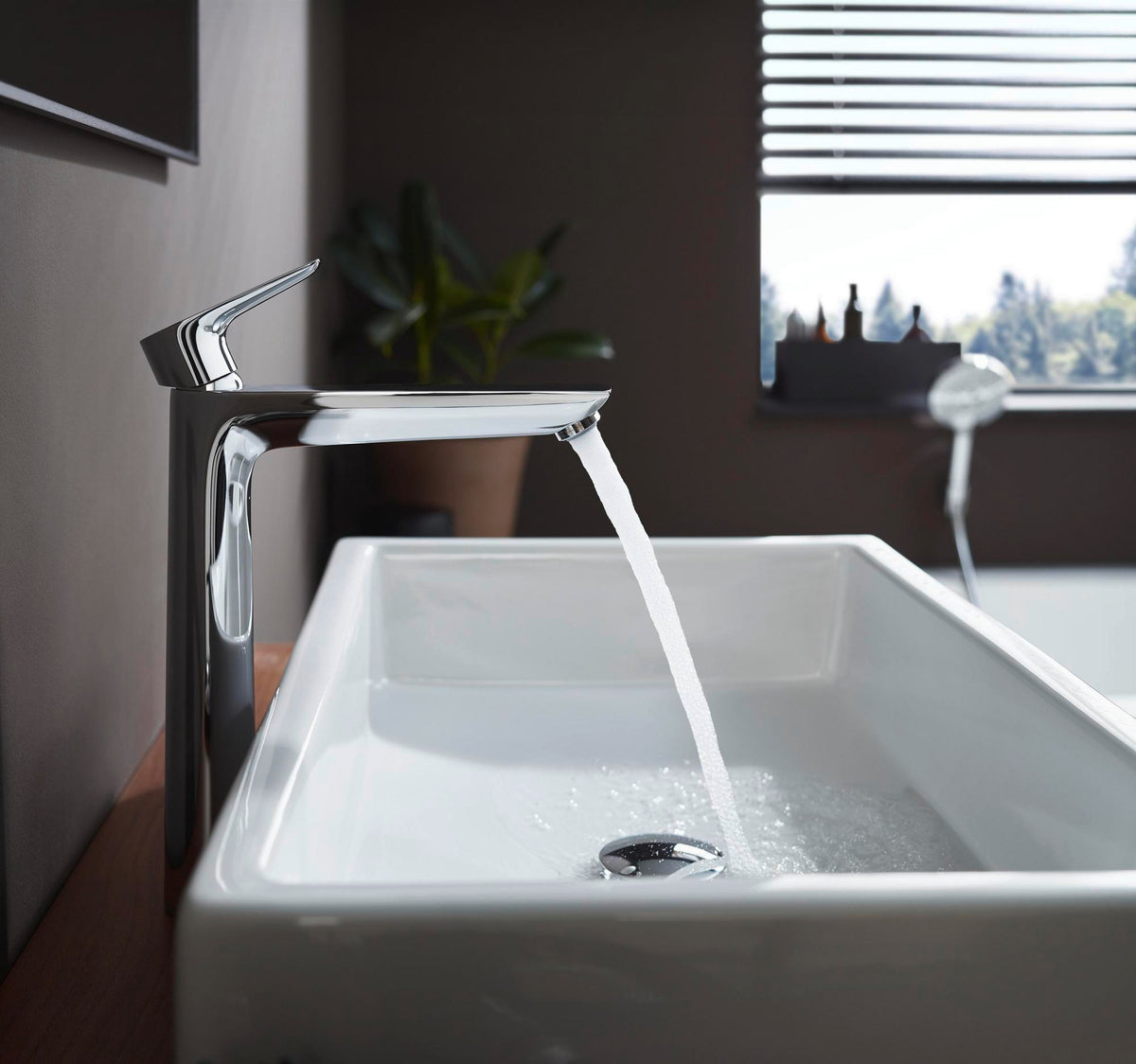 HANSGROHE Talis E Einhebel-Waschtischmischer 240 mit Zugstangen-Ablaufgarnitur, chrom