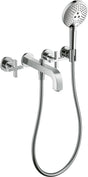 AXOR CITTERIO 3-Loch-Wannenarmatur DN 15 Unterputz mit Handbrause und Kreuzgriff Chrom