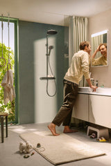 HANSGROHE Konsole Xilesa E 1375x550 mm mit 2 Ausschnitten für Aufsatzwaschtische in Eiche