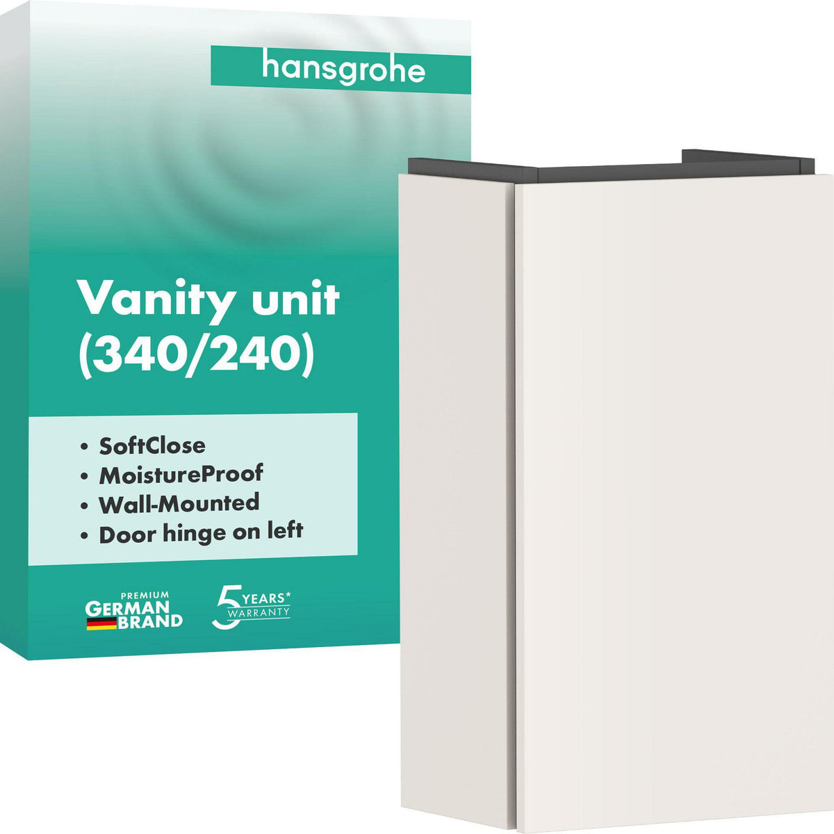 HANSGROHE Xilesa E Waschtischunterschrank 340x240mm, Türanschlag links, MoistureProof