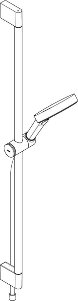HANSGROHE Rainfinity 130 3jet Brauseset mit Unica S Puro 90 cm Stange Push Schieber chrom