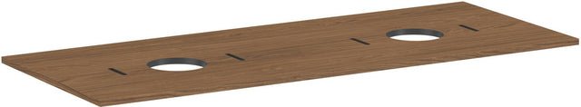 HANSGROHE Xilesa E Konsole 1375 mm Eiche mit 2 Ausschnitten für Aufsatzwaschtische