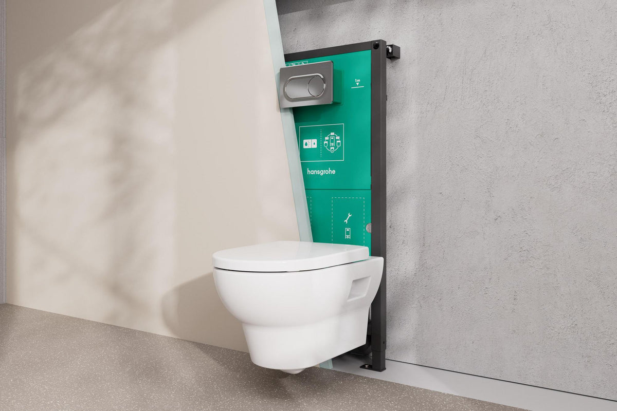 HANSGROHE iFrame Original S Betätigungsplatte – 2-Mengen-Spülung, Chrom, mechanisch