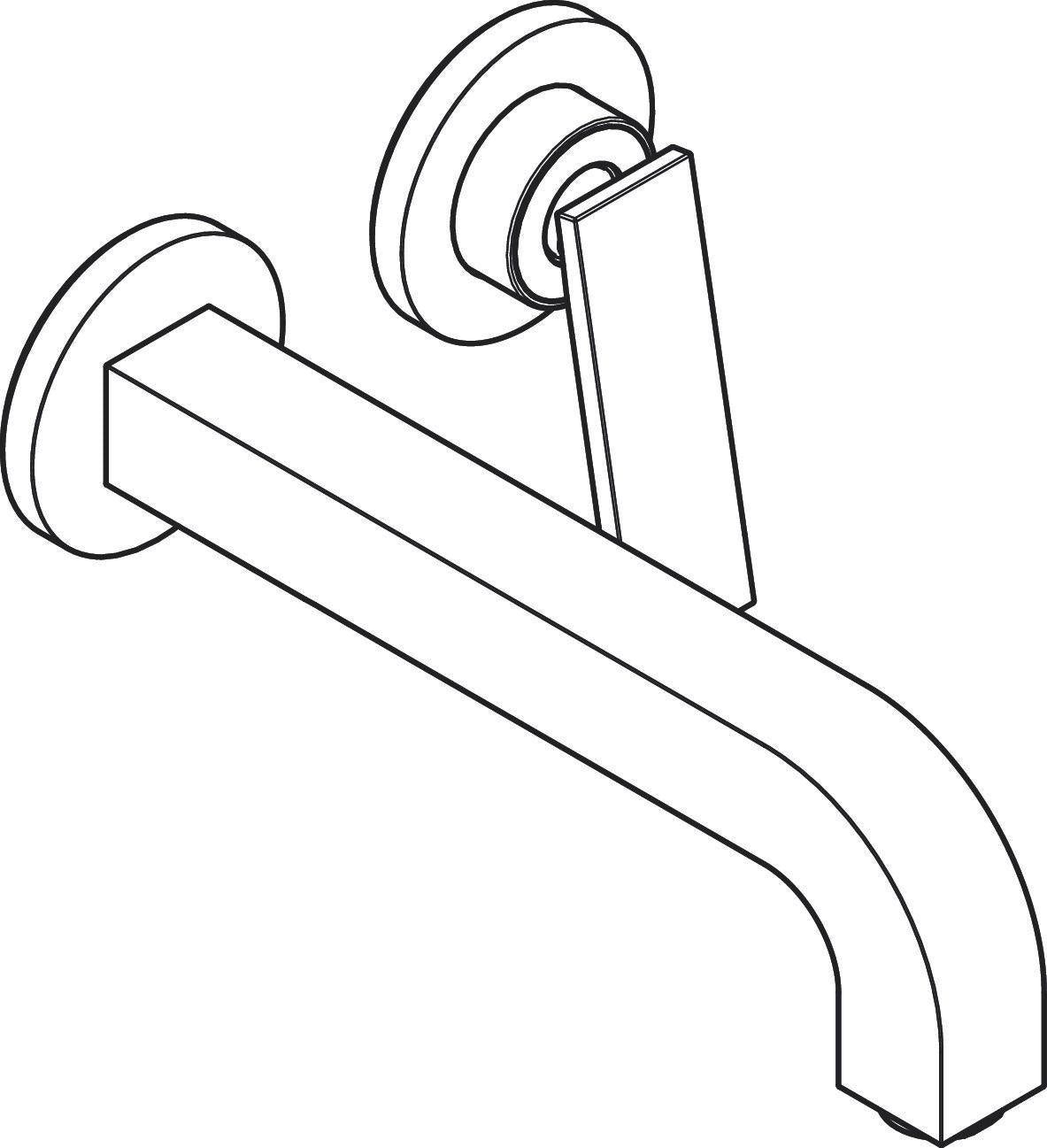 AXOR CITTERIO Fertigmontageset Unterputz-Waschtischmischer mit Hebelgriff und 220 mm Auslauf