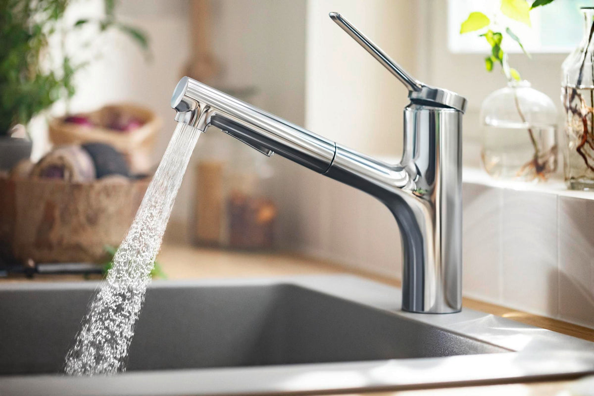 HANSGROHE Einbauspüle S51 450 SilicaTec graphitschwarz 1 Becken 60 cm Unterschrank