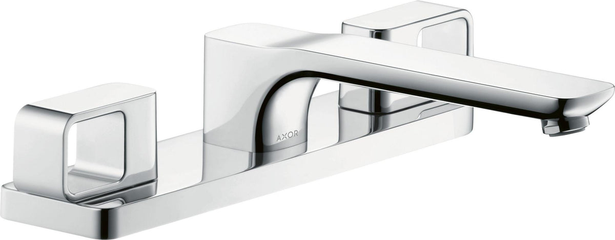 AXOR URQUIOLA 3-Loch-Wannenrandarmatur DN 15 mit Platte, chrom – thermostatische Temperaturregelung