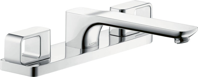AXOR URQUIOLA 3-Loch-Wannenrandarmatur DN 15 mit Platte, chrom – thermostatische Temperaturregelung