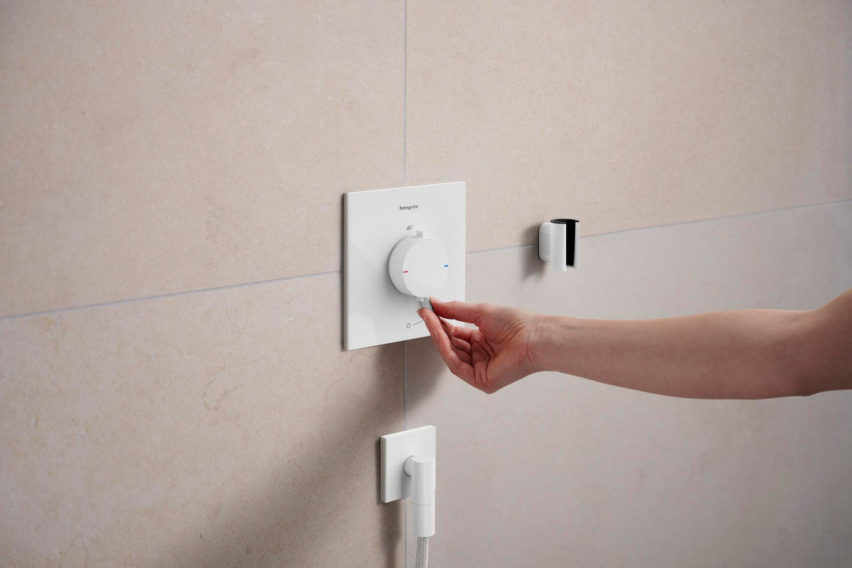 HANSGROHE Ecostat Comfort E Thermostat Unterputz Fertigset für 1 Verbraucher – Temperatur- und Volumensteuerung