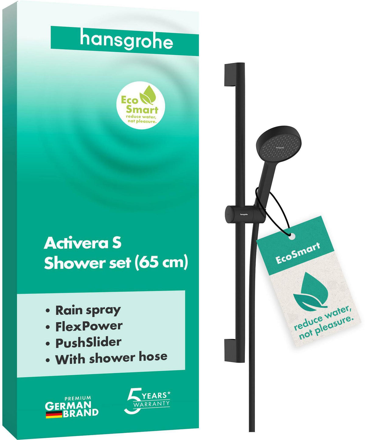 HANSGROHE Activera S 95 Brauseset mit Brausestange Typ 65 Chrom – 1Jet EcoSmart