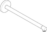 AXOR Brausearm 390 mm DN 15 mattschwarz – Wandmontage, Messing, mit Rosette
