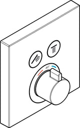 HANSGROHE ShowerSelect UP Thermostat für 2 Verbraucher – Chrom, Select-Button, thermostatische Regelung