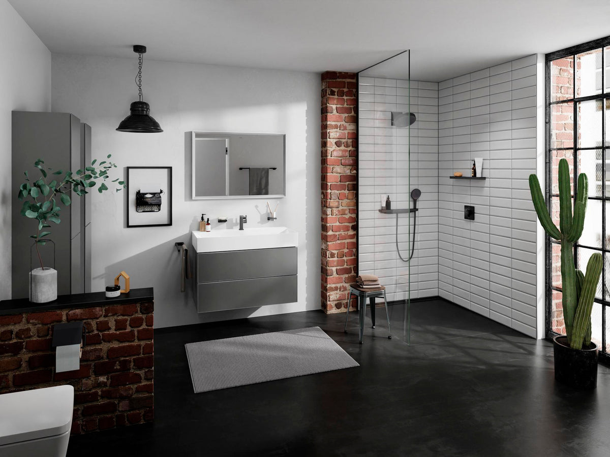 Hansgrohe Rainfinity Porter 500 Schlauchanschluss chrom mit Ablage L und Brausehalter