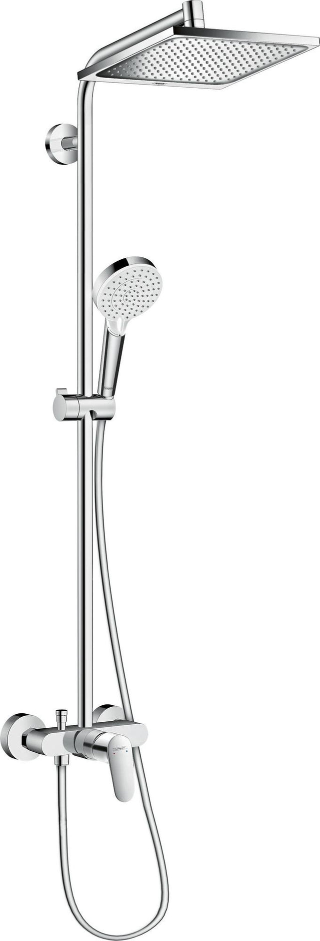 HANSGROHE Showerpipe Crometta E 240 mit Einhebelmischer – 240 mm Kopfbrause, chrom