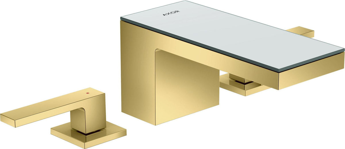 AXOR MYEDITION 3-Loch-Waschtischmischer 70 ohne Platte in polished gold optic – PowderRain