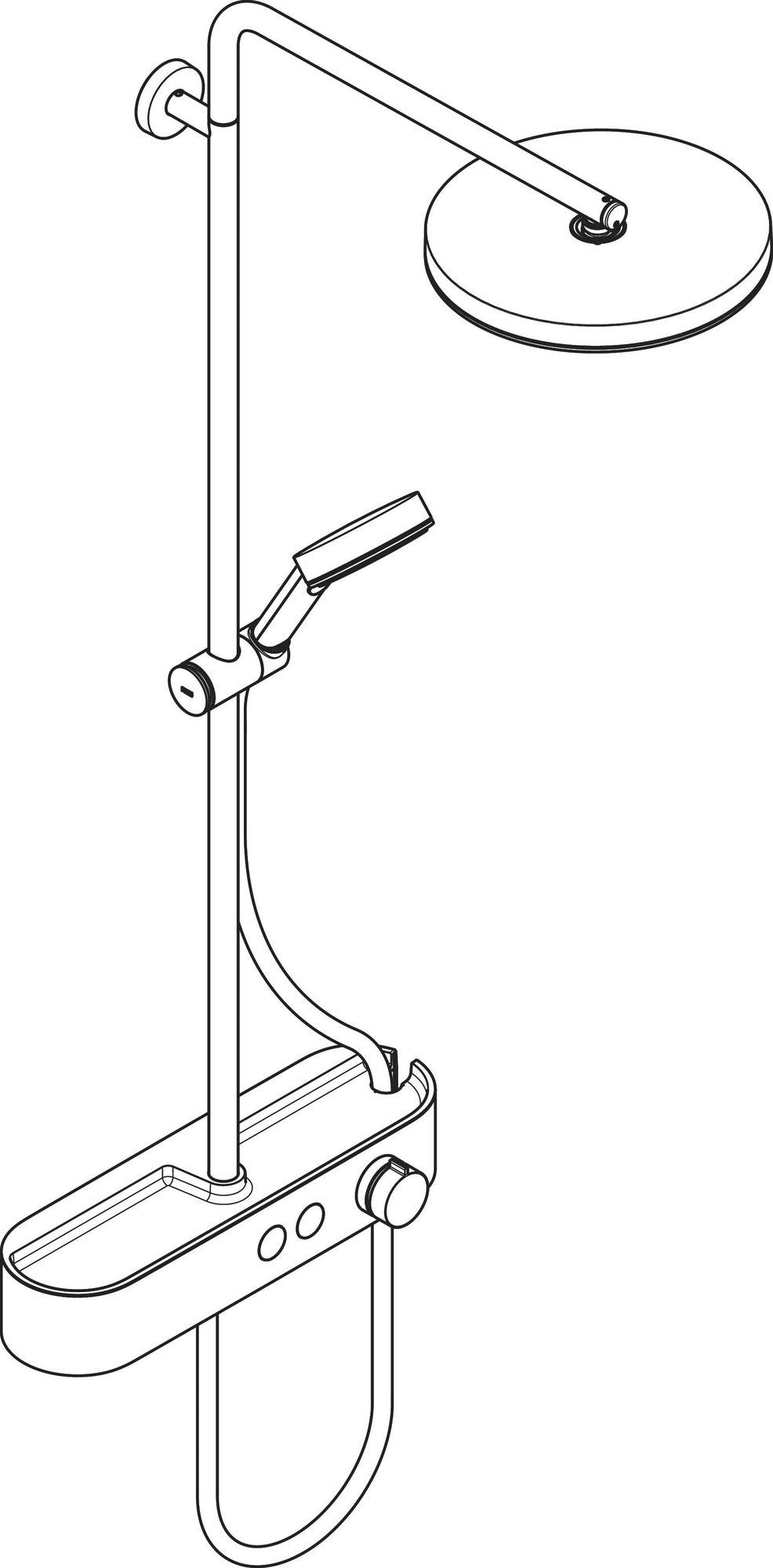 HANSGROHE Pulsify S Showerpipe 260 1jet mit Brausethermostat Chrom – Duschsystem