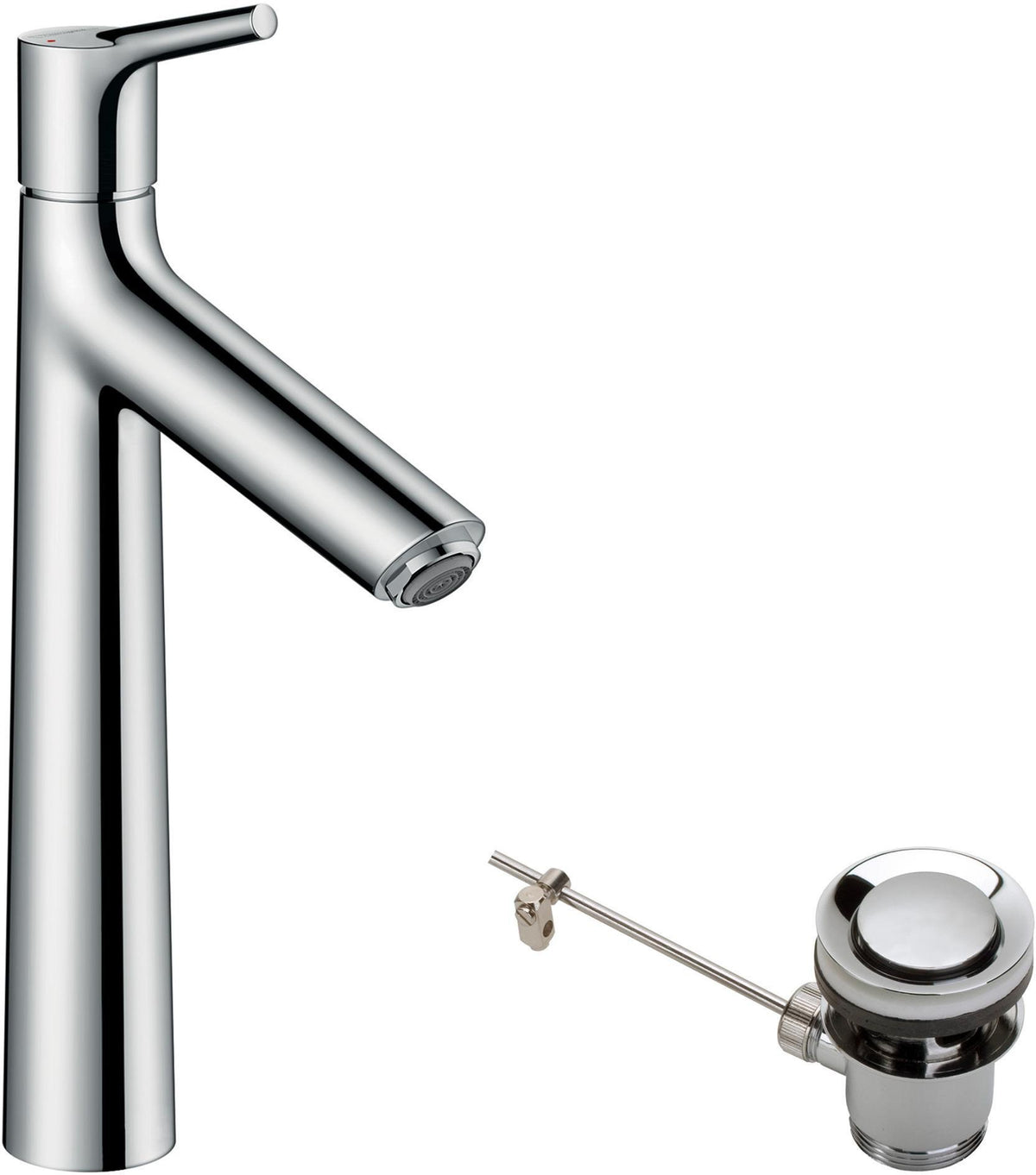 HANSGROHE Talis S Einhebel-Waschtischmischer 190 chrom mit Zugstangen-Ablaufgarnitur