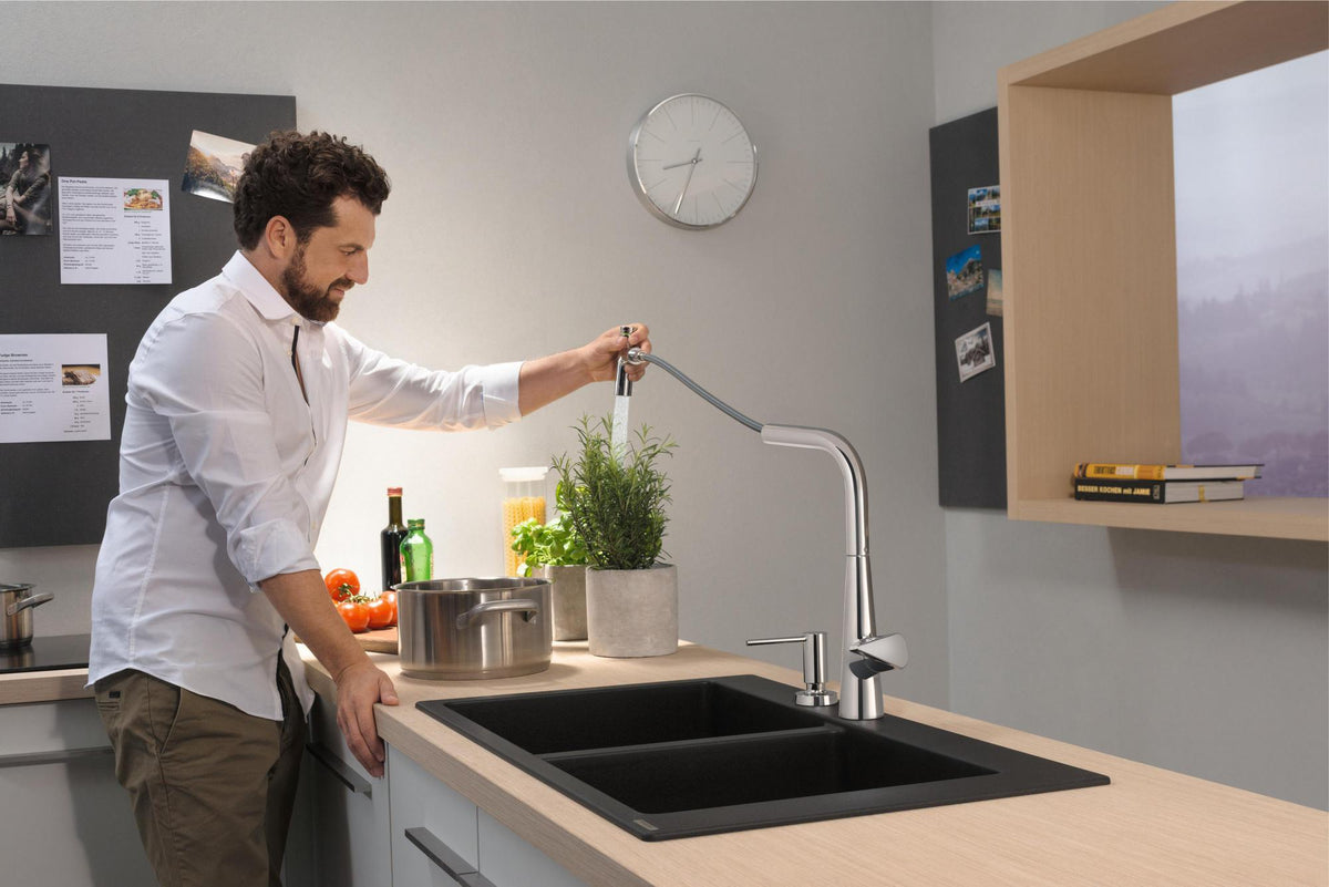 HANSGROHE HG Spültischmischer 300 Select 2jet sBox Ausziehbrause M5117-H300 Chrom