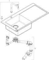 HANSGROHE Spülencombi C71 450 mm mit Abtropffläche und Einhebel-Küchenmischer, chrom