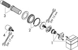 AXOR Edge Absperrventil Unterputz Fertigset Diamantschliff chrom – DN15/DN20, 1 Verbraucher, Gruppe II