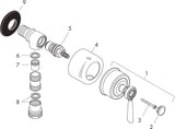 AXOR Montreux FIXFIT STOP DN 15 Schlauchanschluss mit Absperrventil und Hebelgriff, Chrom