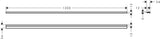 Hansgrohe RainTurn Wandprofil verstellbar – Edelstahl V2A, 1200 mm, links/rechts
