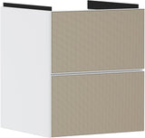 HANSGROHE Xevolos E Waschtischunterschrank 480 mm eiche dunkel mattweiß grifflos PushOpen
