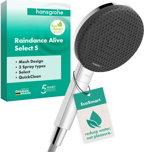 HANSGROHE Raindance Alive Select S 125 3jet EcoSmart Handbrause mit 3 Strahlarten