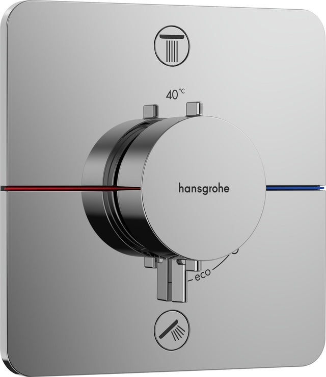 HANSGROHE ShowerSelect Comfort Q Thermostat Fertigmontageset UP Chrom – 2 Verbraucher, Select-Tasten