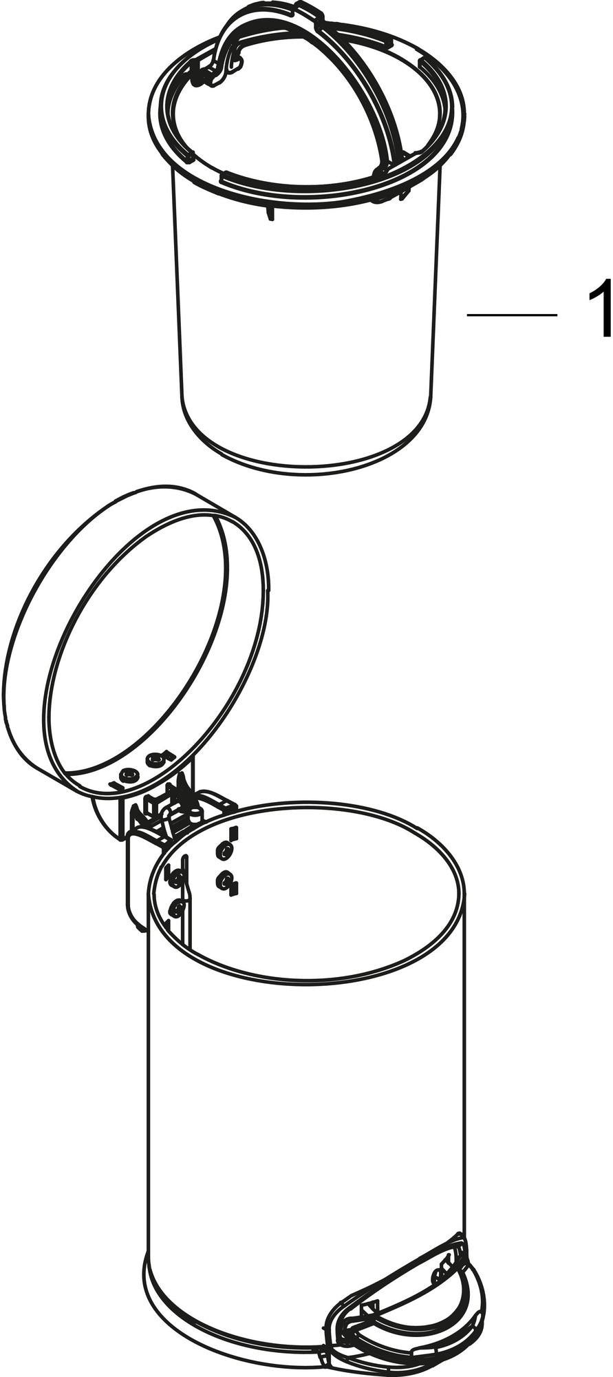 HANSGROHE HG Treteimer AddStoris 3 l – mit Softclose Funktion, chrom