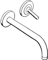 AXOR UNO² Waschtischmischer Unterputz 225 mm mit Rosetten, Chrom – Hansgrohe