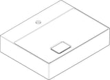 HANSGROHE Waschtisch Xevolos E 600x480mm weiß mit SmartClean, Hahnloch und Ablaufgarnitur