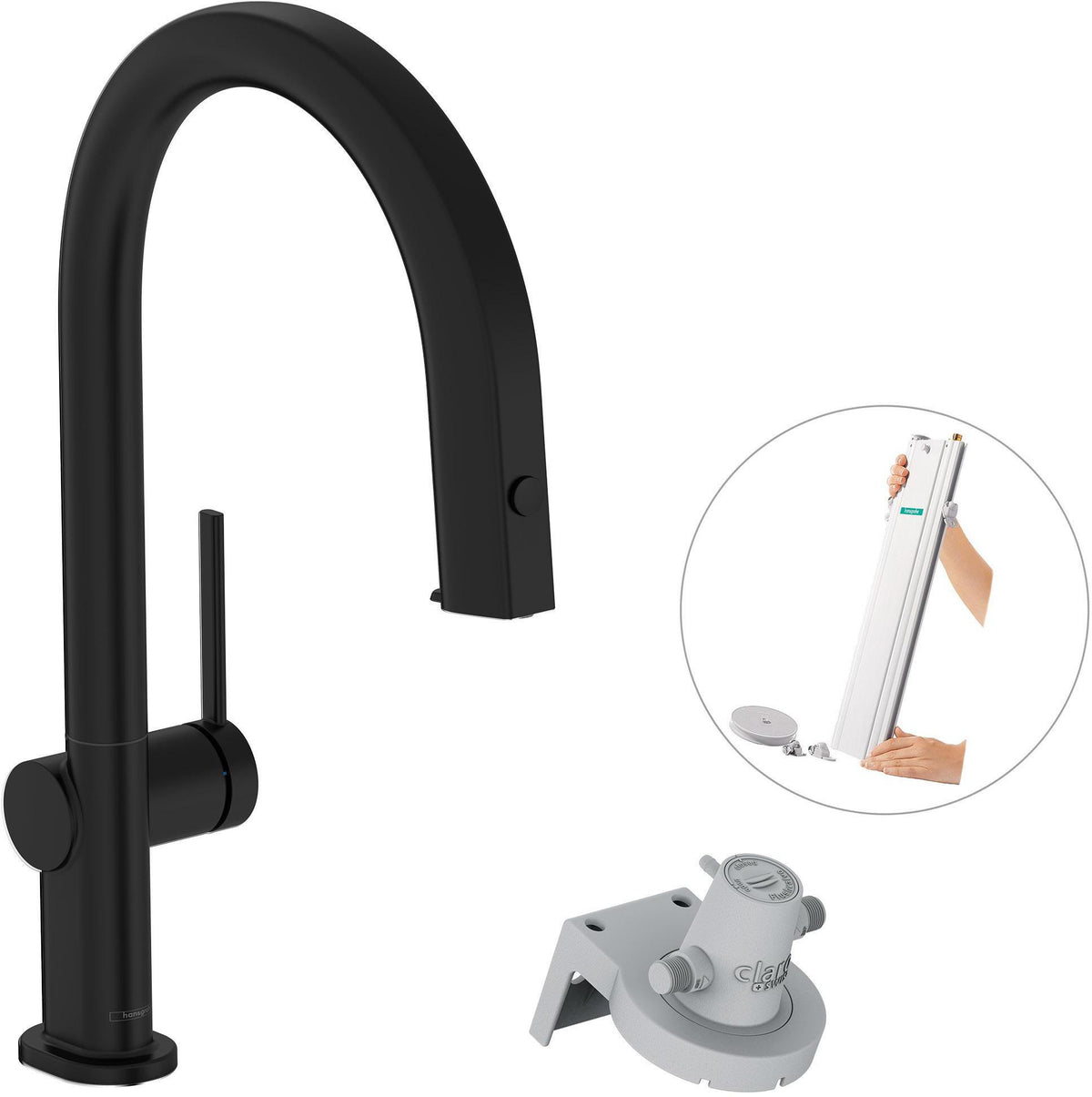 HANSGROHE Filtersystem 210 Aqittura M91 Ausziehschlauch, 1 Jet, sBox Chrom