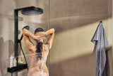 Hansgrohe Rainfinity 350 Showerpipe mit Kopfbrause 360 mm – Chrom, Thermostat, PowderRain