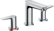 HANSGROHE Talis E 3-Loch-Waschtischarmatur Chrom mit Zugstangen-Ablaufgarnitur DN15