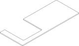 HANSGROHE Xilesa E Konsole 1375 mm Eiche mit Ausschnitt links für Aufsatzwaschtisch