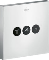 AXOR ShowerSelect Square UP Ventil für 3 Verbraucher – chrom, Select-Button, eckig