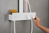 Hansgrohe Rainfinity 350 Showerpipe mit Kopfbrause 360 mm – Chrom, Thermostat, PowderRain