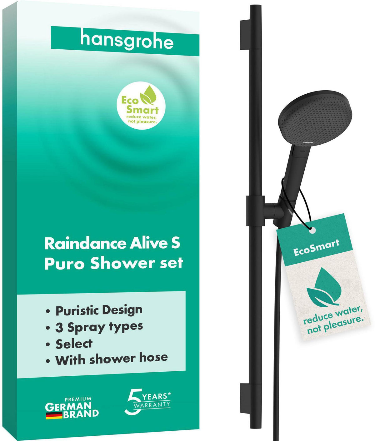HANSGROHE Raindance Alive Select S Brauseset 125 mm 3 Strahlarten EcoSmart