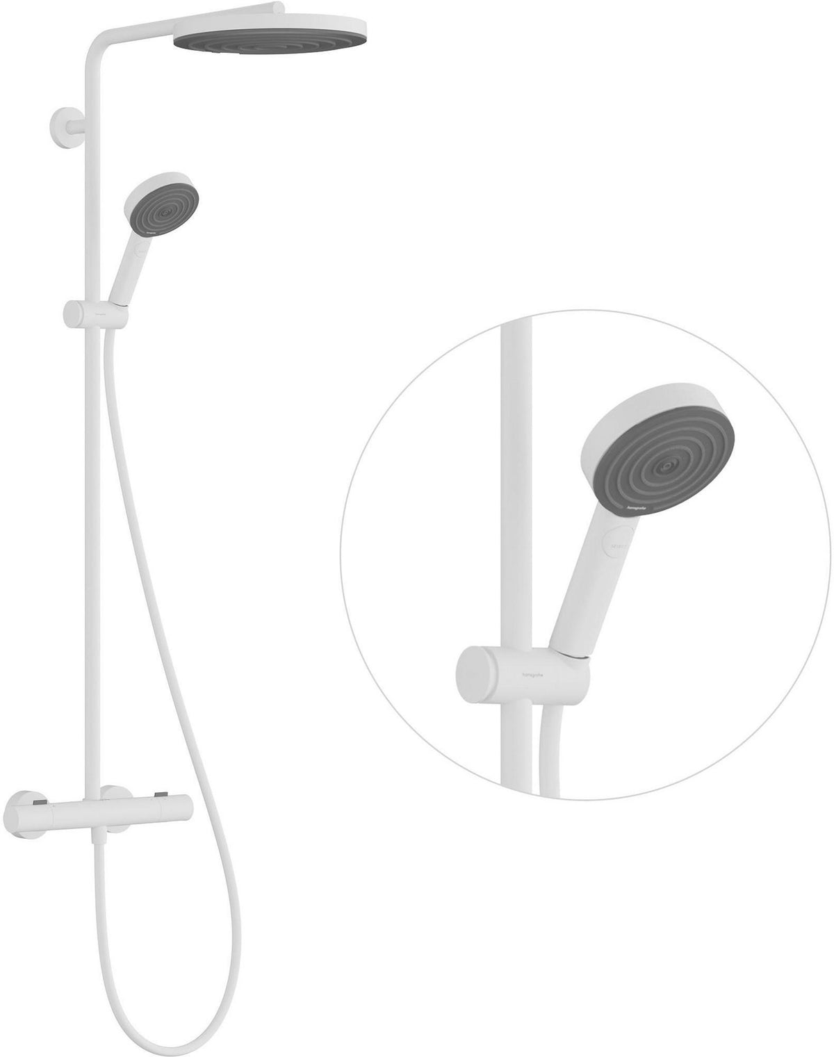 HANSGROHE Showerpipe Pulsify S Puro 1jet mit EcoSmart-Thermostat, chrom – 260 mm Kopfbrause