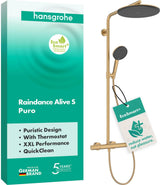 HANSGROHE Raindance Alive S Puro 300 1jet Showerpipe mit Ecostat Element – EcoSmart, 6 l/min, Bronze