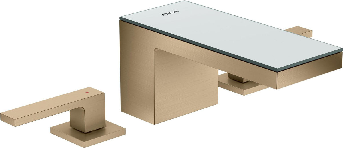 AXOR MYEDITION 3-Loch-Waschtischmischer 70 ohne Platte in polished gold optic – PowderRain