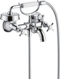AXOR MONTREUX 2-Griff-Wannenarmatur DN 15, Aufputz, chrom – mit Handbrause & Brausehalter
