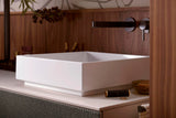HANSGROHE Aufsatzwaschtisch Xuniva Evo E 400x400mm matt Schwarz ohne Hahnloch