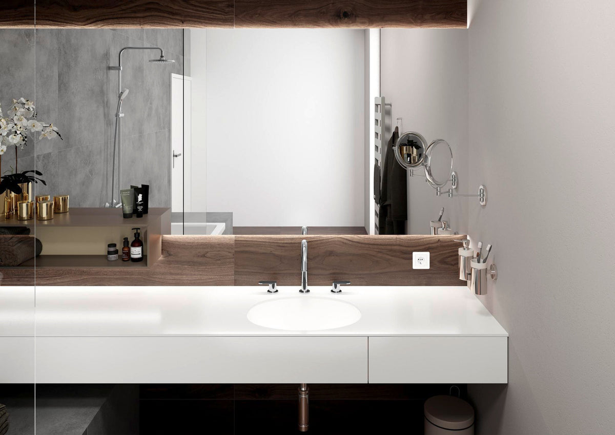 HANSGROHE VERNIS Blend 3-Loch-Waschtischarmatur mit Zugstangen-Ablaufgarnitur – Chrom