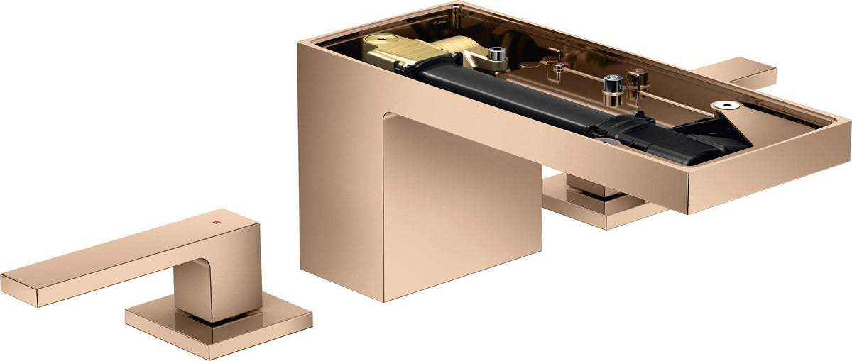 AXOR MYEDITION 3-Loch-Waschtischmischer 70 ohne Platte in polished gold optic – PowderRain