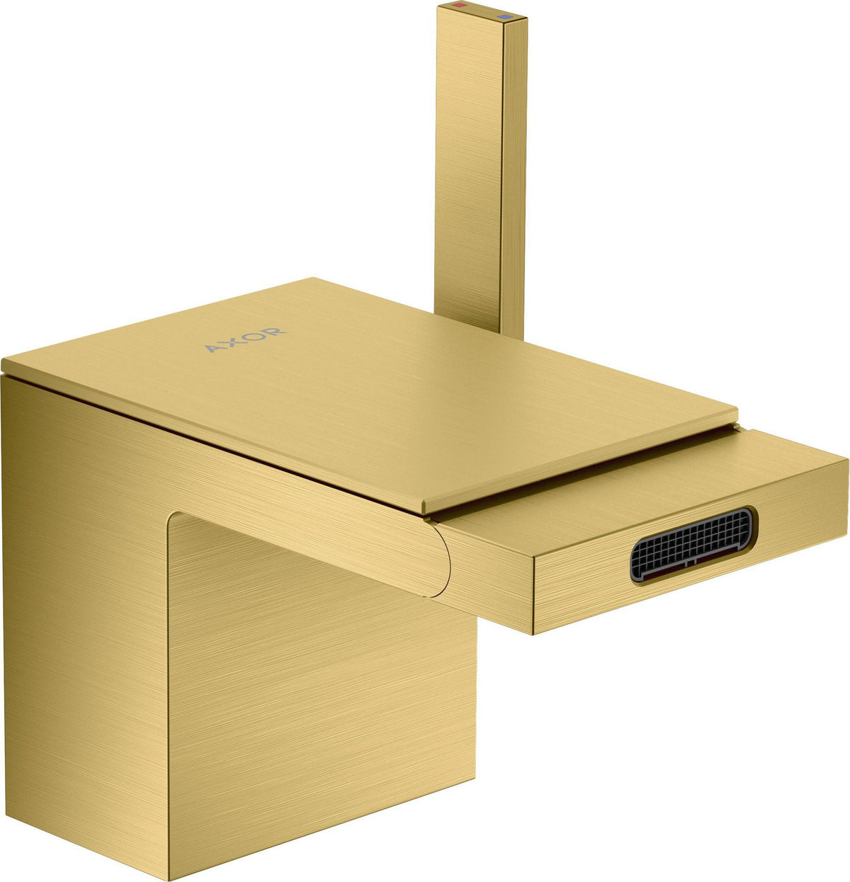 AXOR MYEDITION Einhebel-Bidetmischer ohne Platte polished gold optic mit Push-Open Ablaufgarnitur