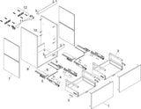HANSGROHE Xilesa E Waschtischunterschrank 630 mm mit 2 Schubkästen und PushOpen