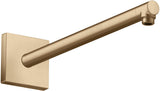 AXOR Brausearm 390 mm DN 15 eckig brushed nickel – Wandmontage