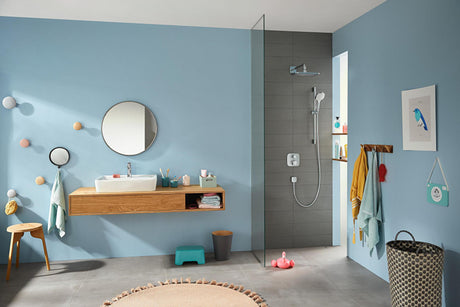 HANSGROHE Kopfbrause Croma E 280 1jet chrom – rechteckig, RainAir, wand- & deckenmontierbar